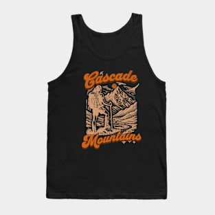 Cascade Mountains Graphic, North Cascades Hiking, Camping Lover Gift, Vacation Holiday Forest for him her woman Tank Top